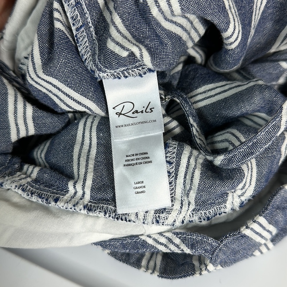Rails Harper Normandy Stripe Jumpsuit Large - image 6